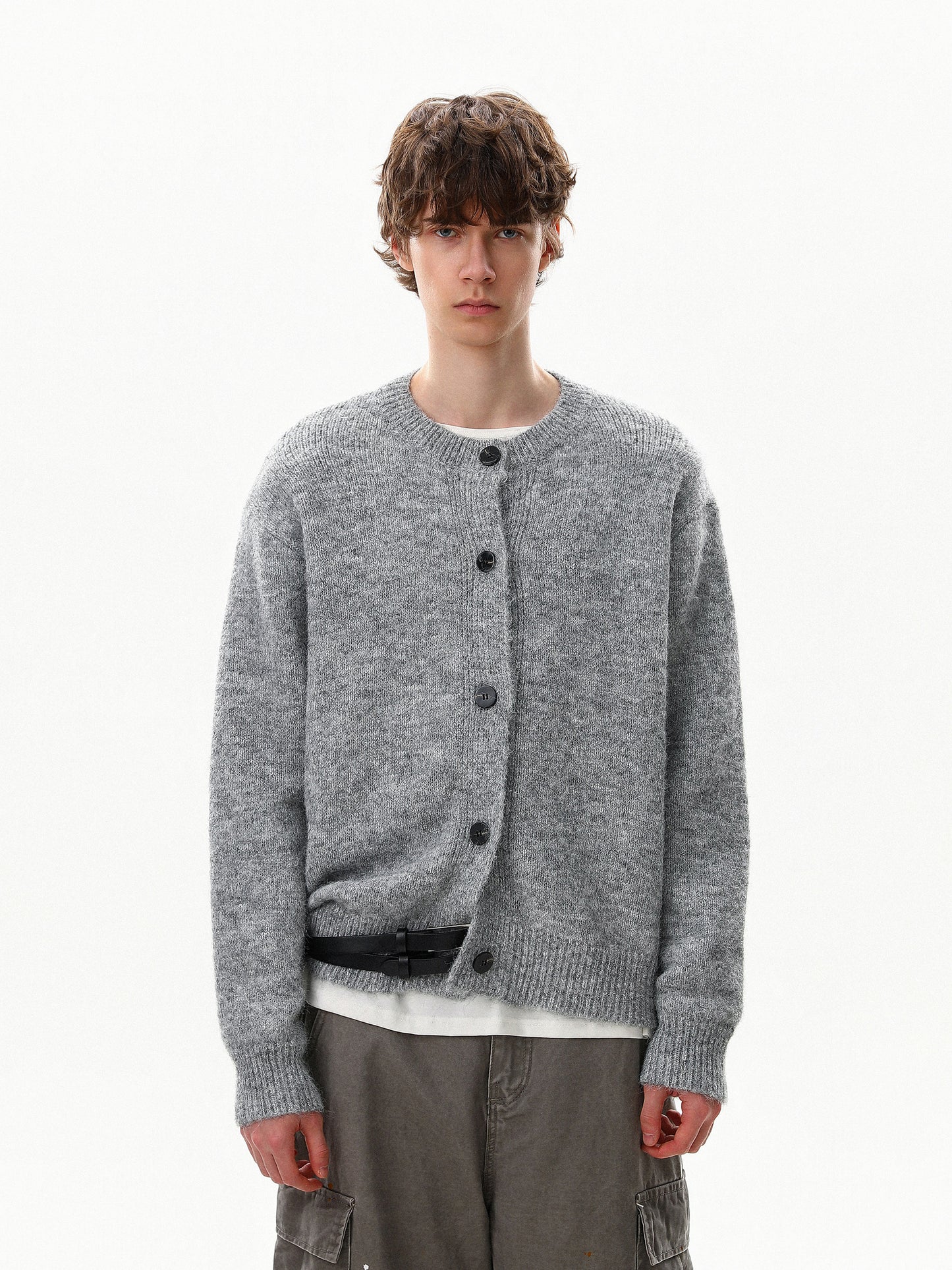 Wool Crewneck Cardigan (2color)