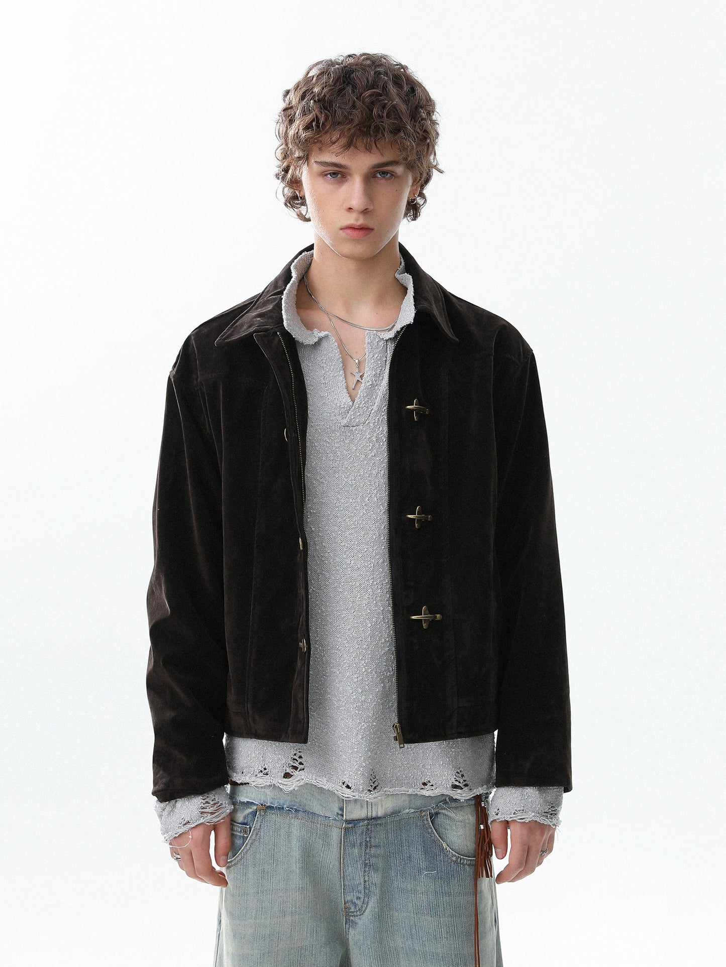 Suede Fireman Jaceket (2color)