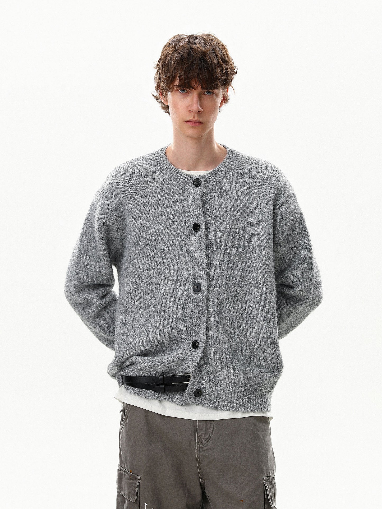 Wool Crewneck Cardigan (2color)