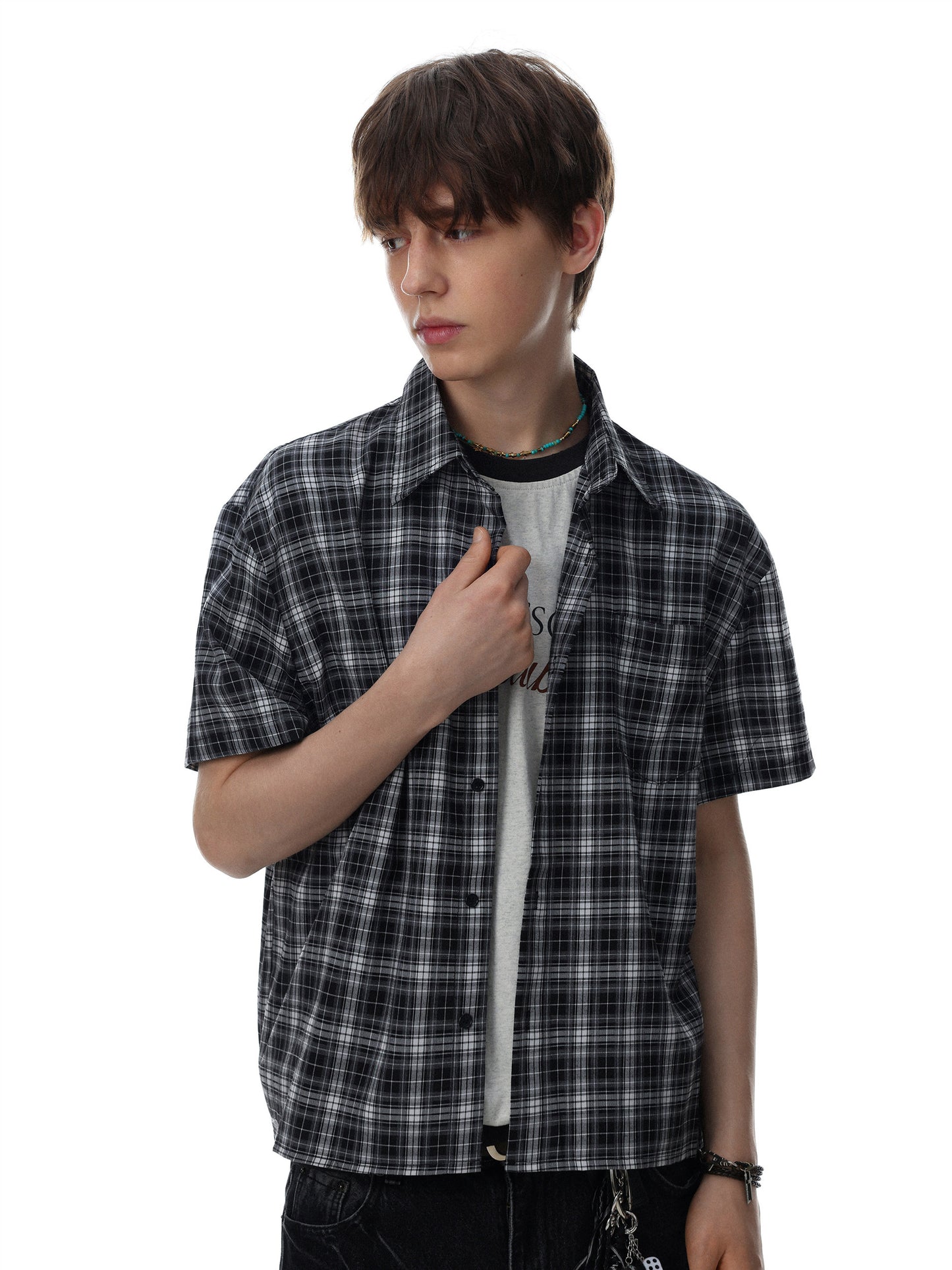 West Coast Plaid Short Sleeve Shirt (2color)