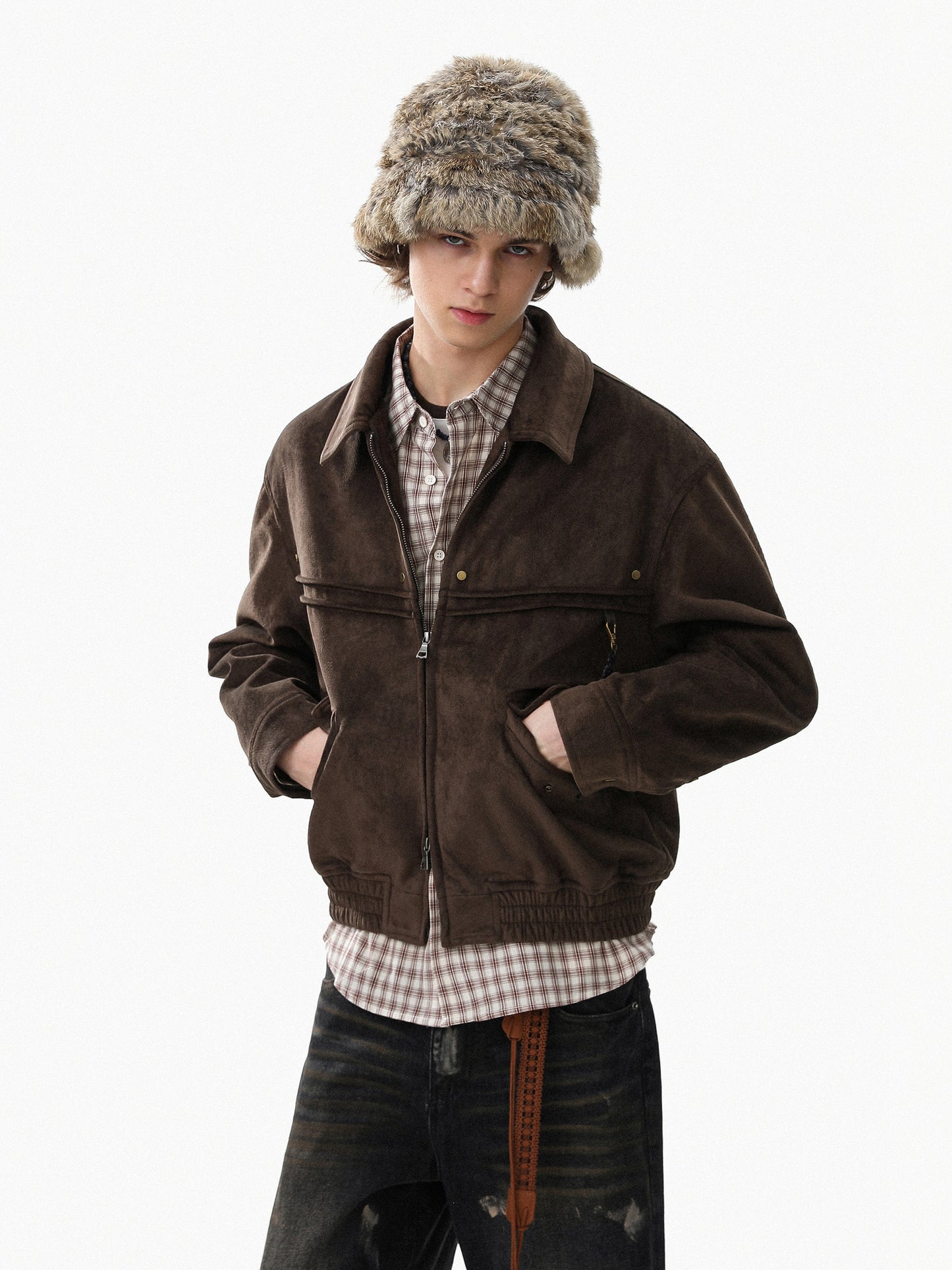 Suede Zipup Military Blouson (2color)