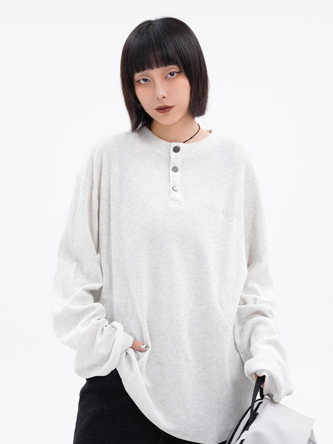 Henry Neck Long T-shirt (2color)