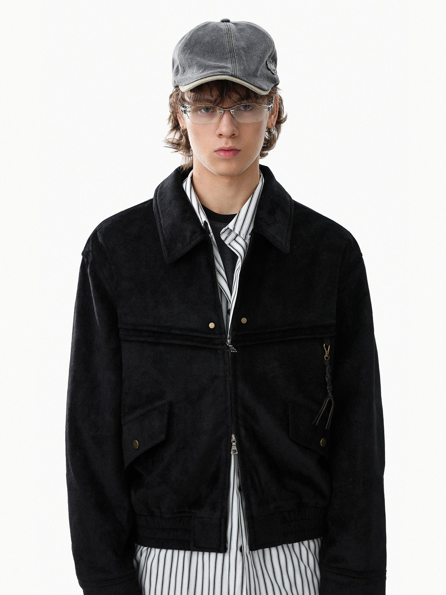Suede Zipup Military Blouson (2color)