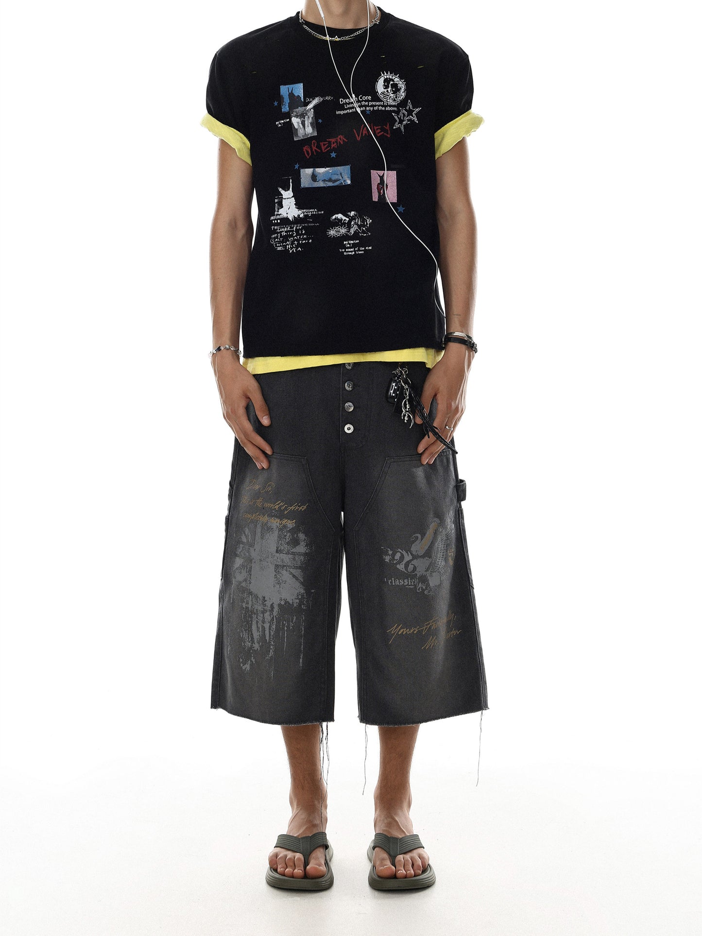 Street Vintage Wide Cropped Denim