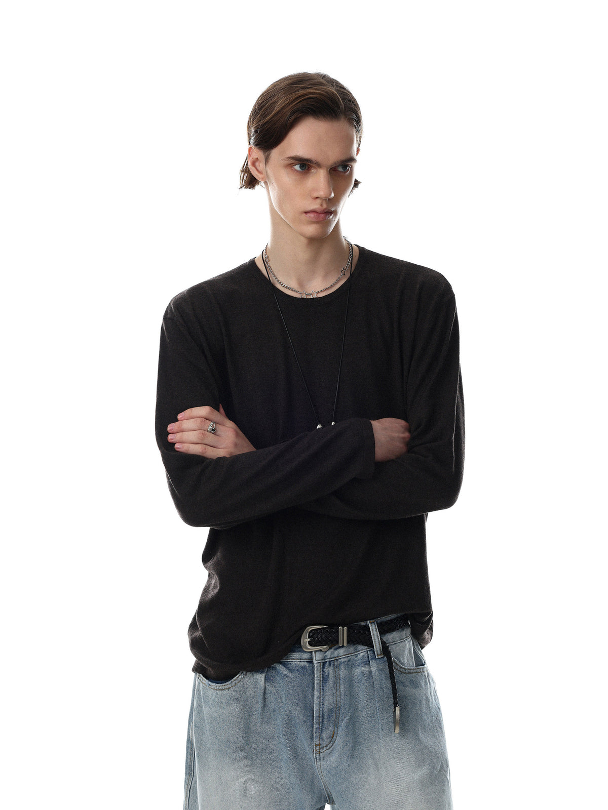 Classic Mock-Rib Oversized Long-Tee(3colors)
