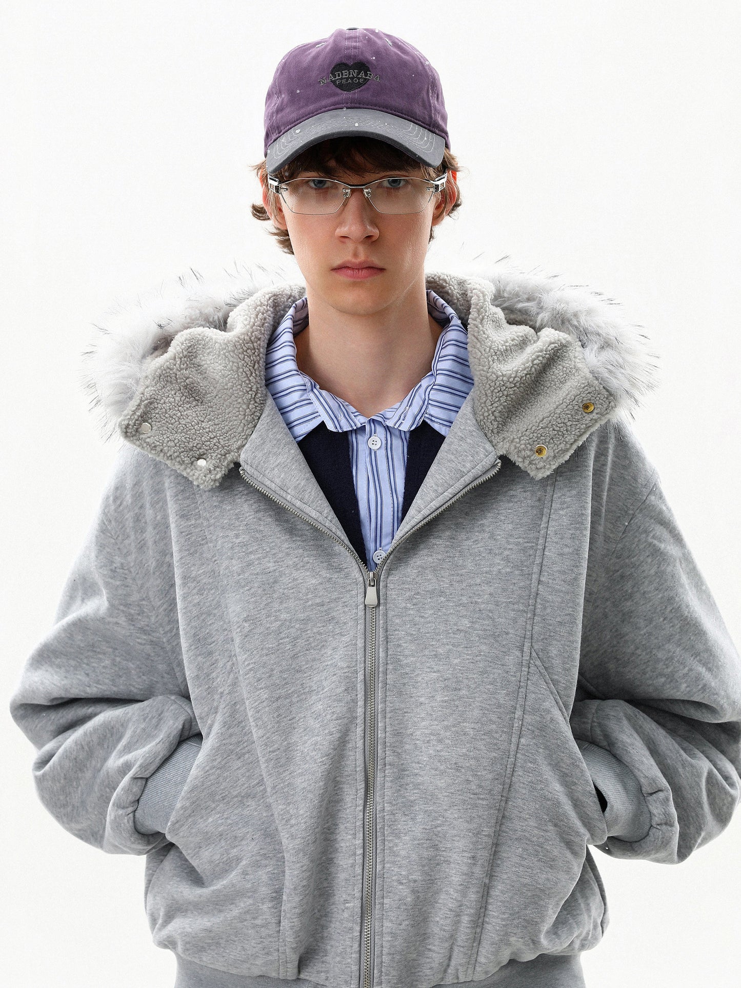 Fur Padded Hoodie (2color)