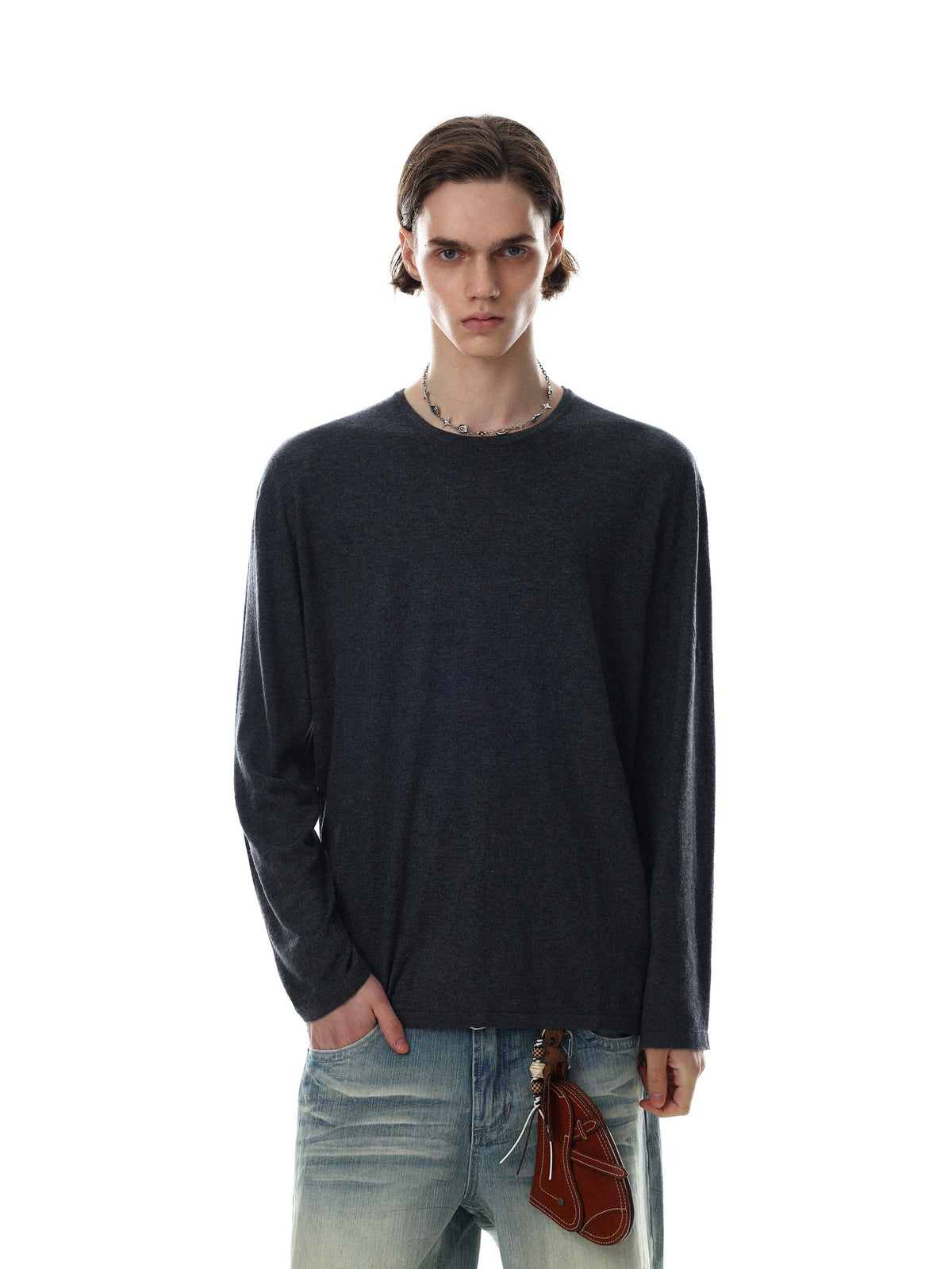 Classic Mock-Rib Oversized Long-Tee(3colors)