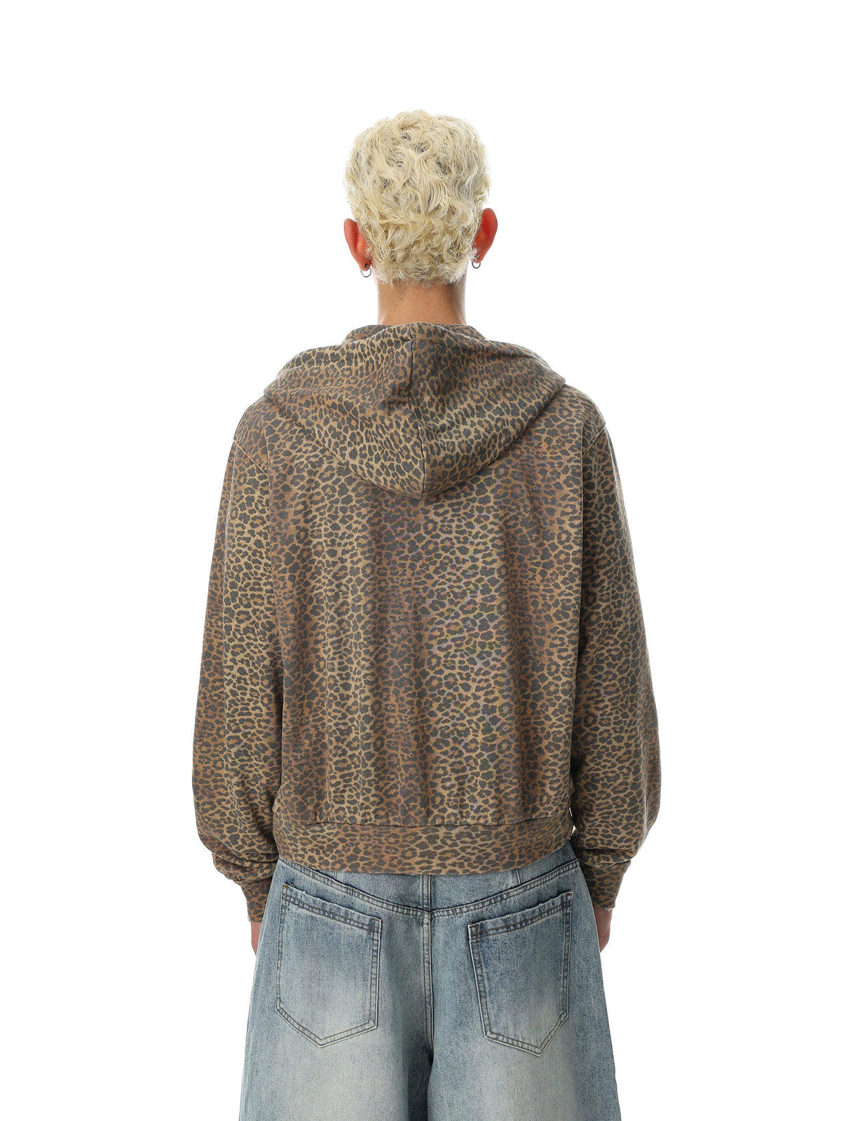 Raw-Vibe Leopard Heavyweight Sweat Hoodie