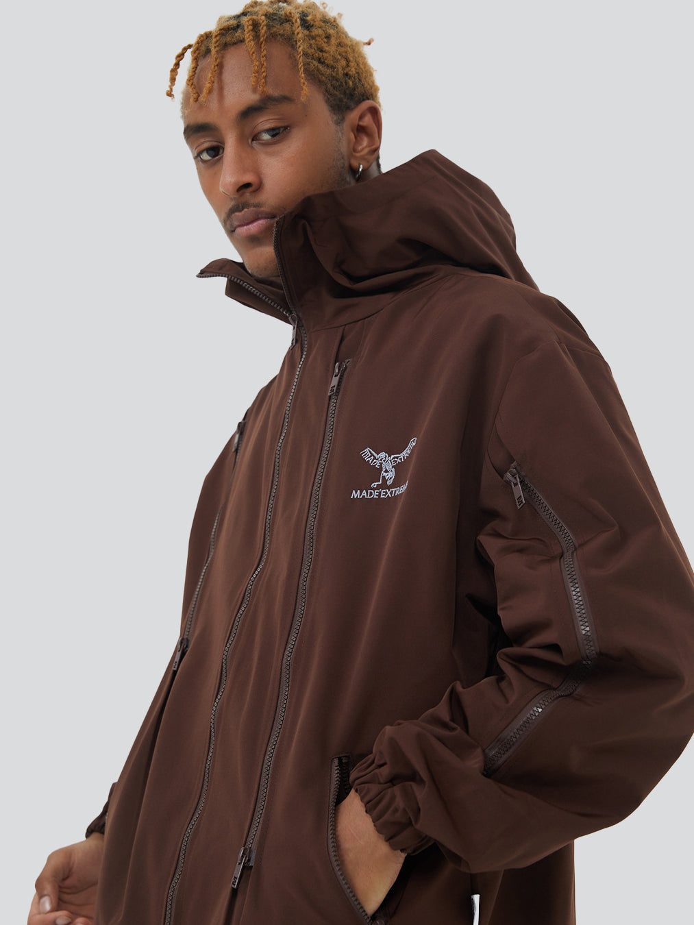 HOODED ZIPPER MOUNTAIN JACKET (3COLOR)