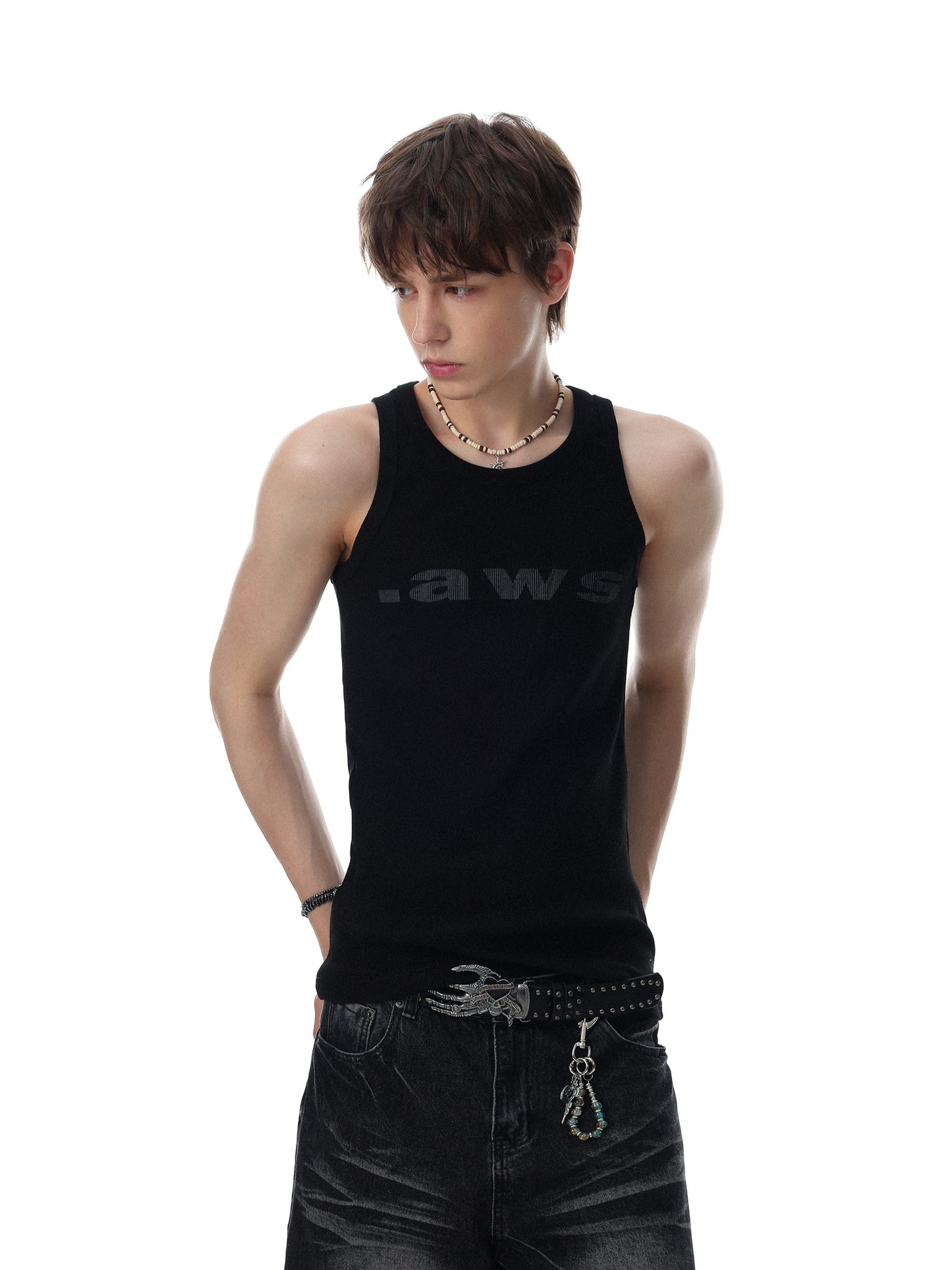 Urban Lettering Sleeveless Top (2color)