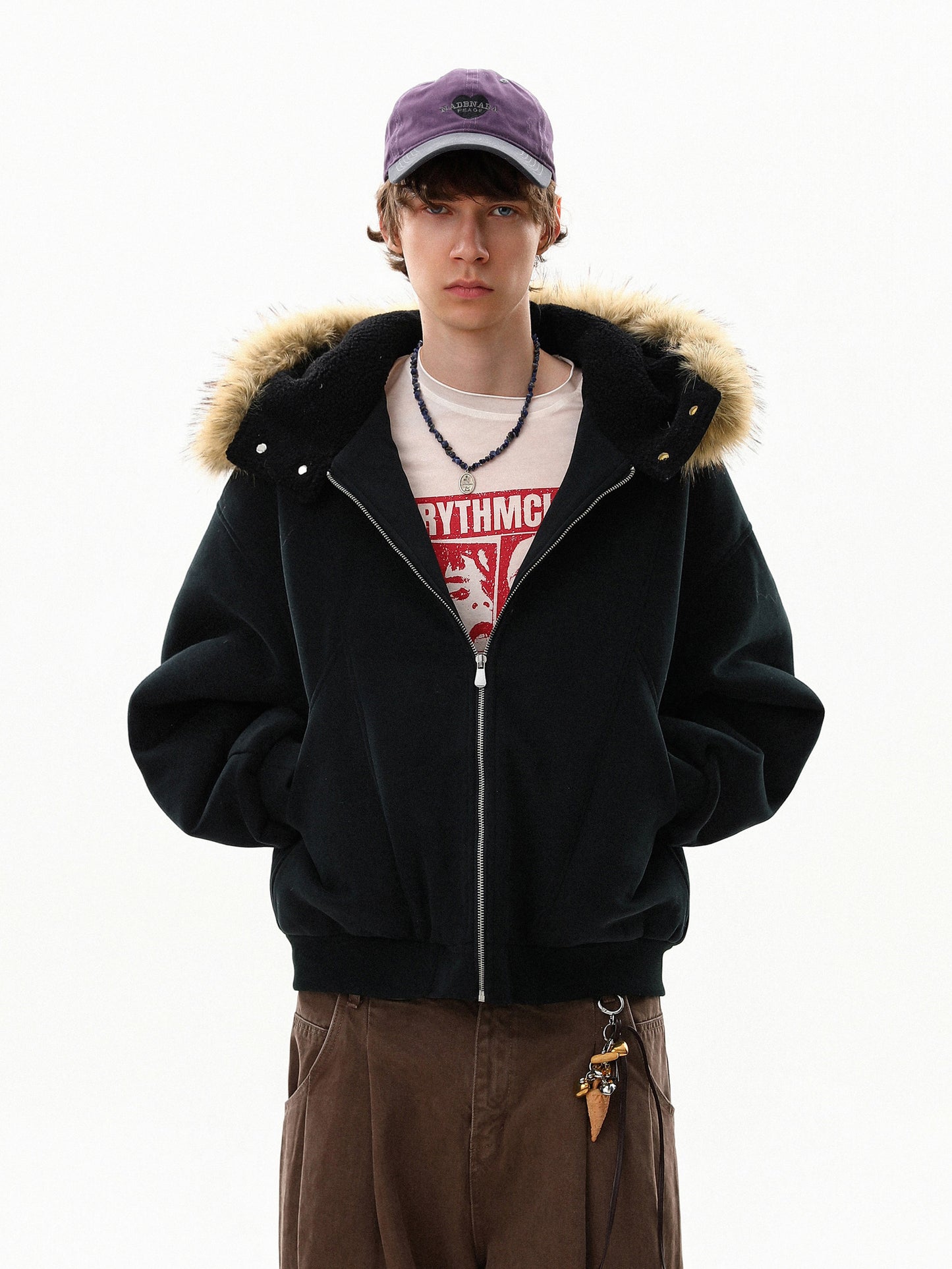 Fur Padded Hoodie (2color)