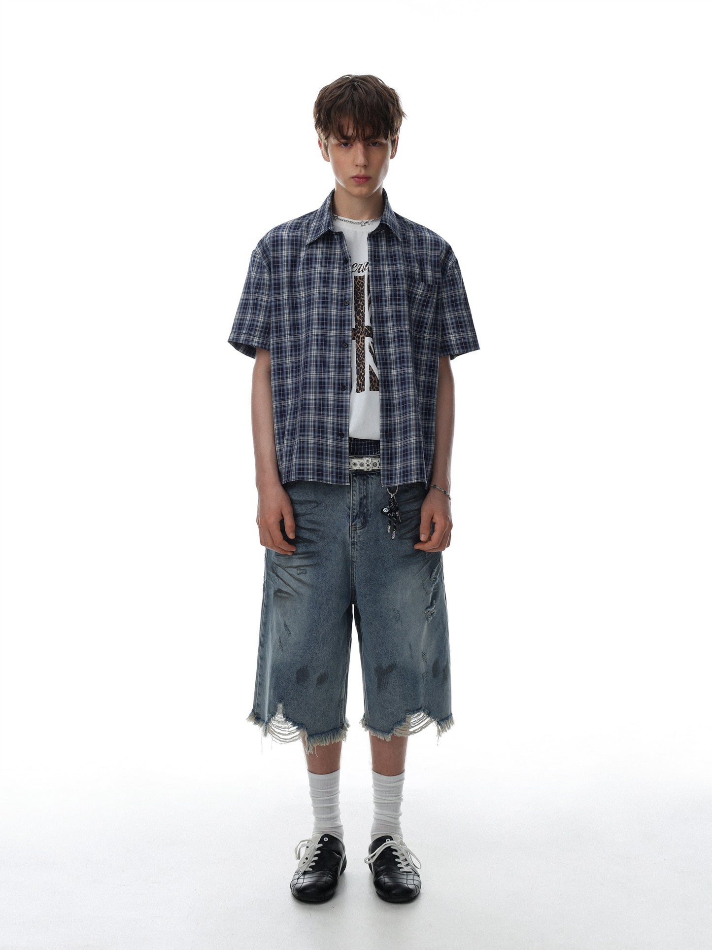 West Coast Plaid Short Sleeve Shirt (2color)