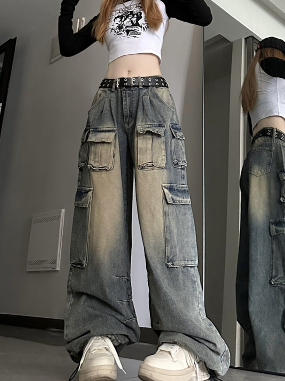 RETRO VINTAGE DENIM CARGOPANTS