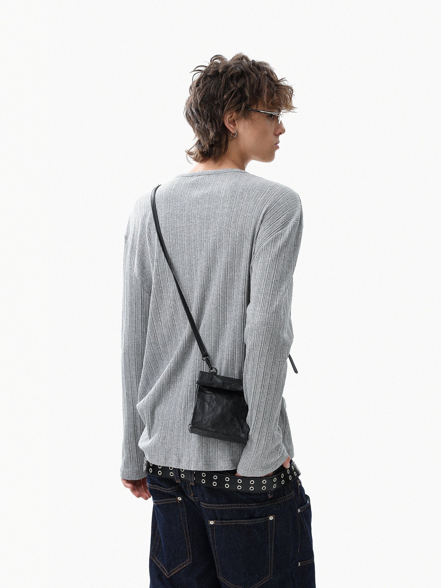 Rib Henlyneck Long Tee (3color)