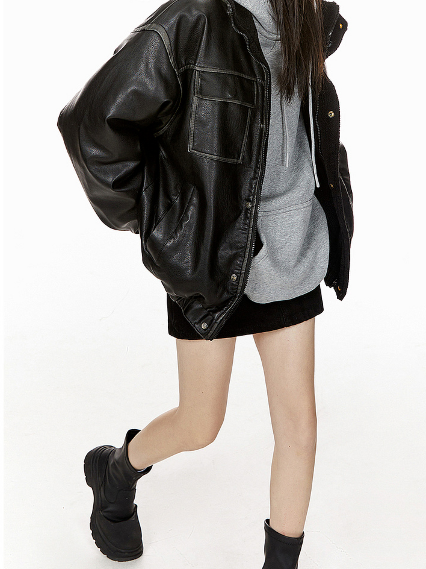 Boa Lining Leather Jacket (3color)