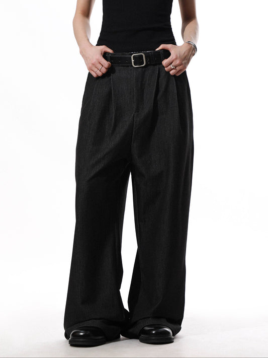 Vintage Crease Baggy Slacks (2colors)