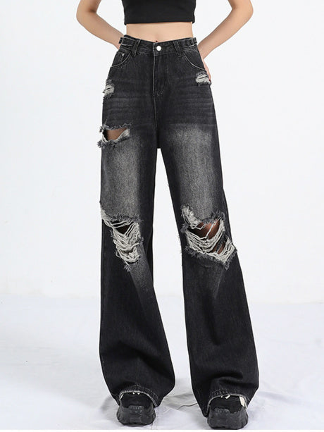 Destroyed Wisker Denim