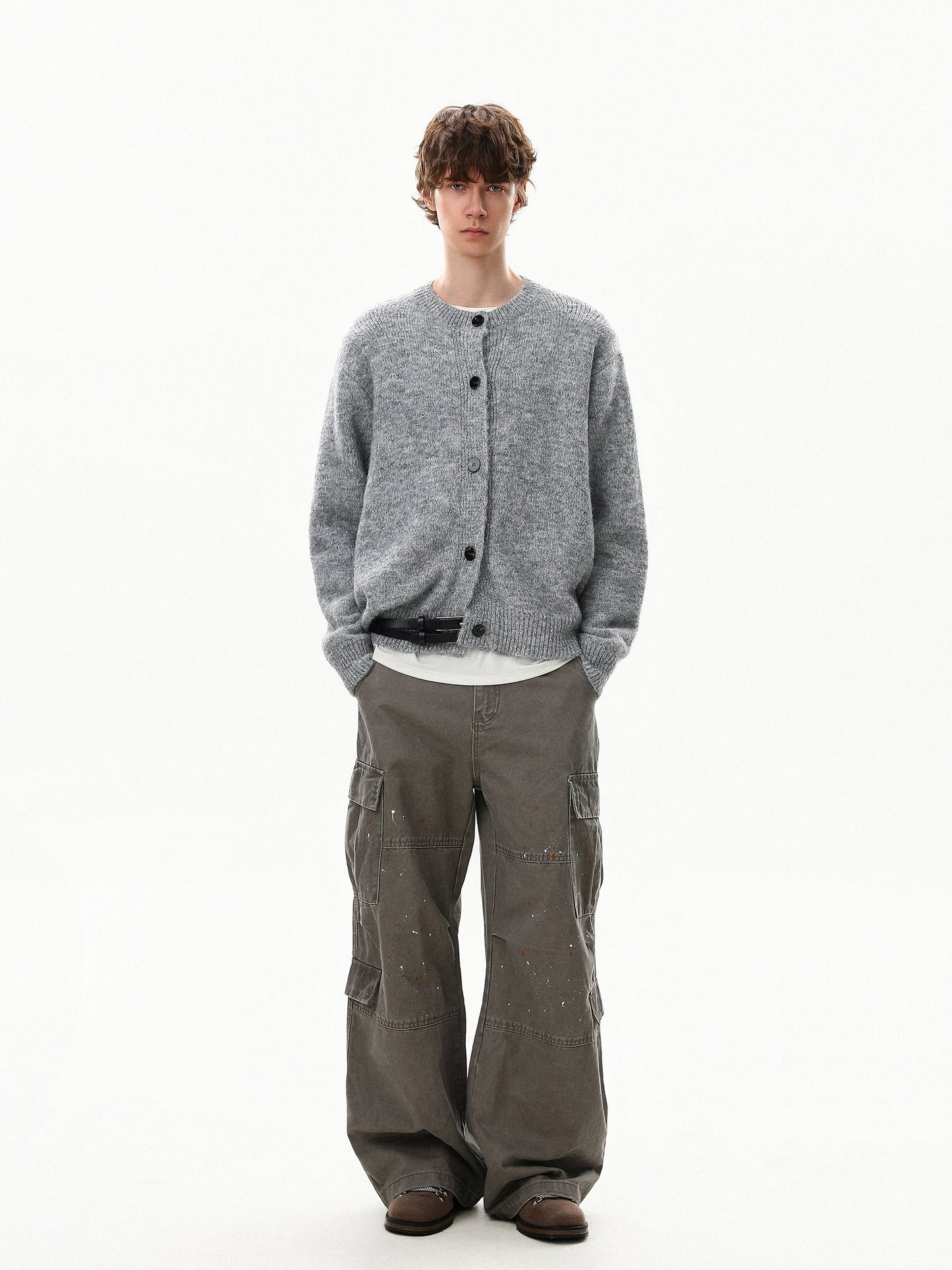 Wool Crewneck Cardigan (2color)