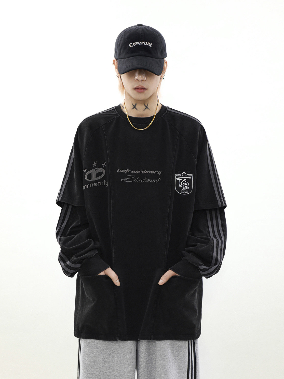 Layered Line Long T-shirt