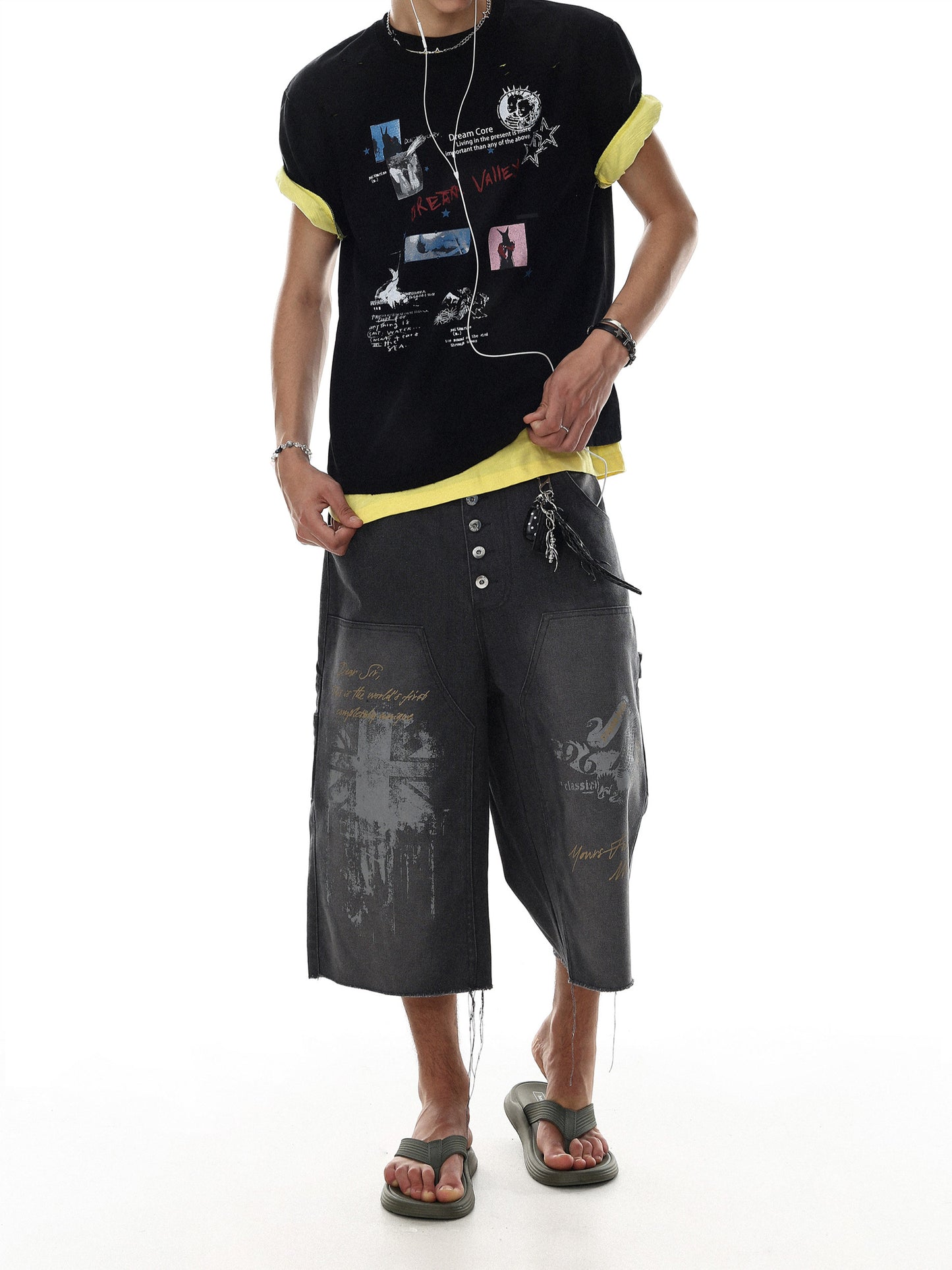 Street Vintage Wide Cropped Denim