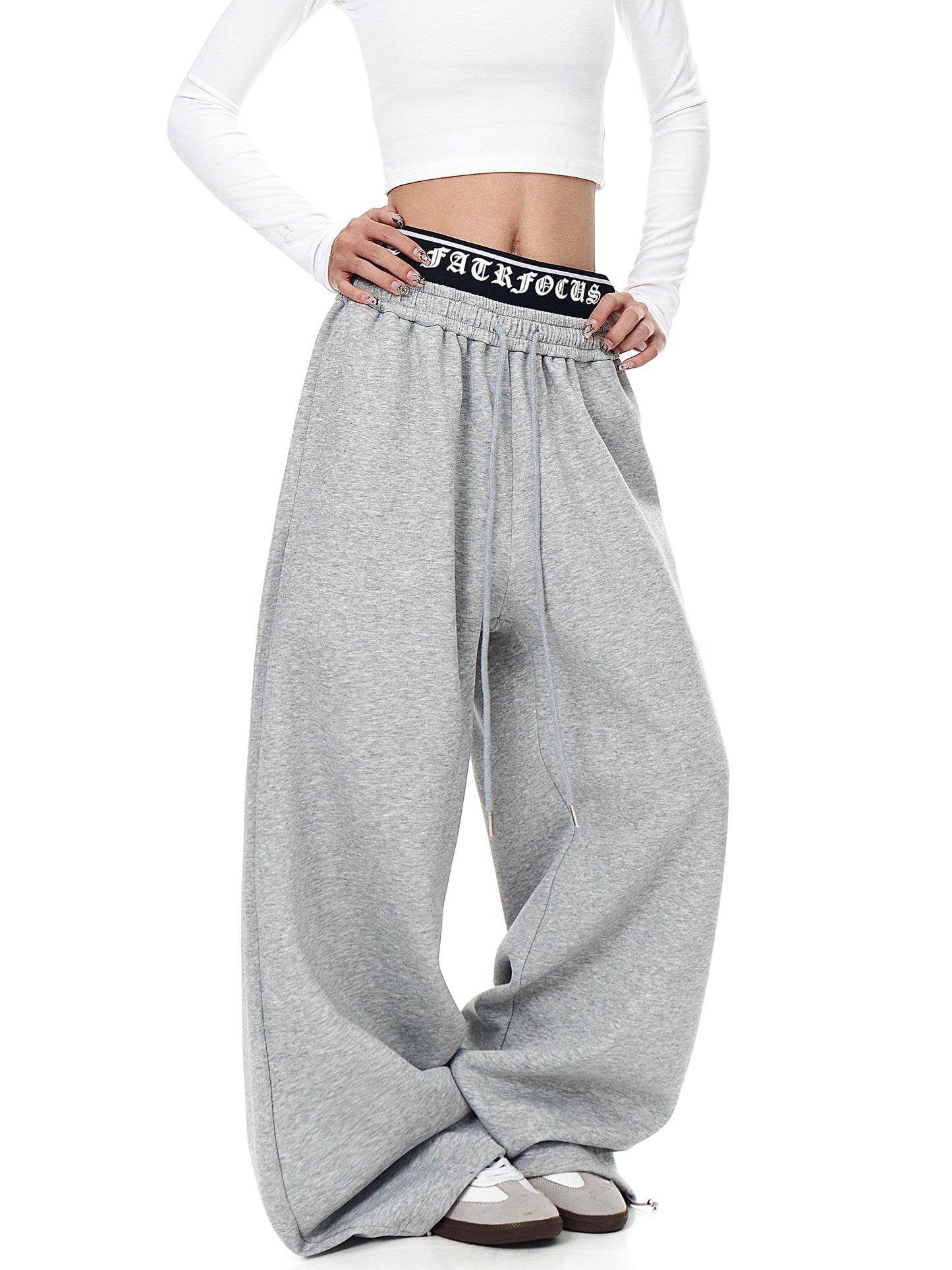 Layered Waistband Cross Sweatpants