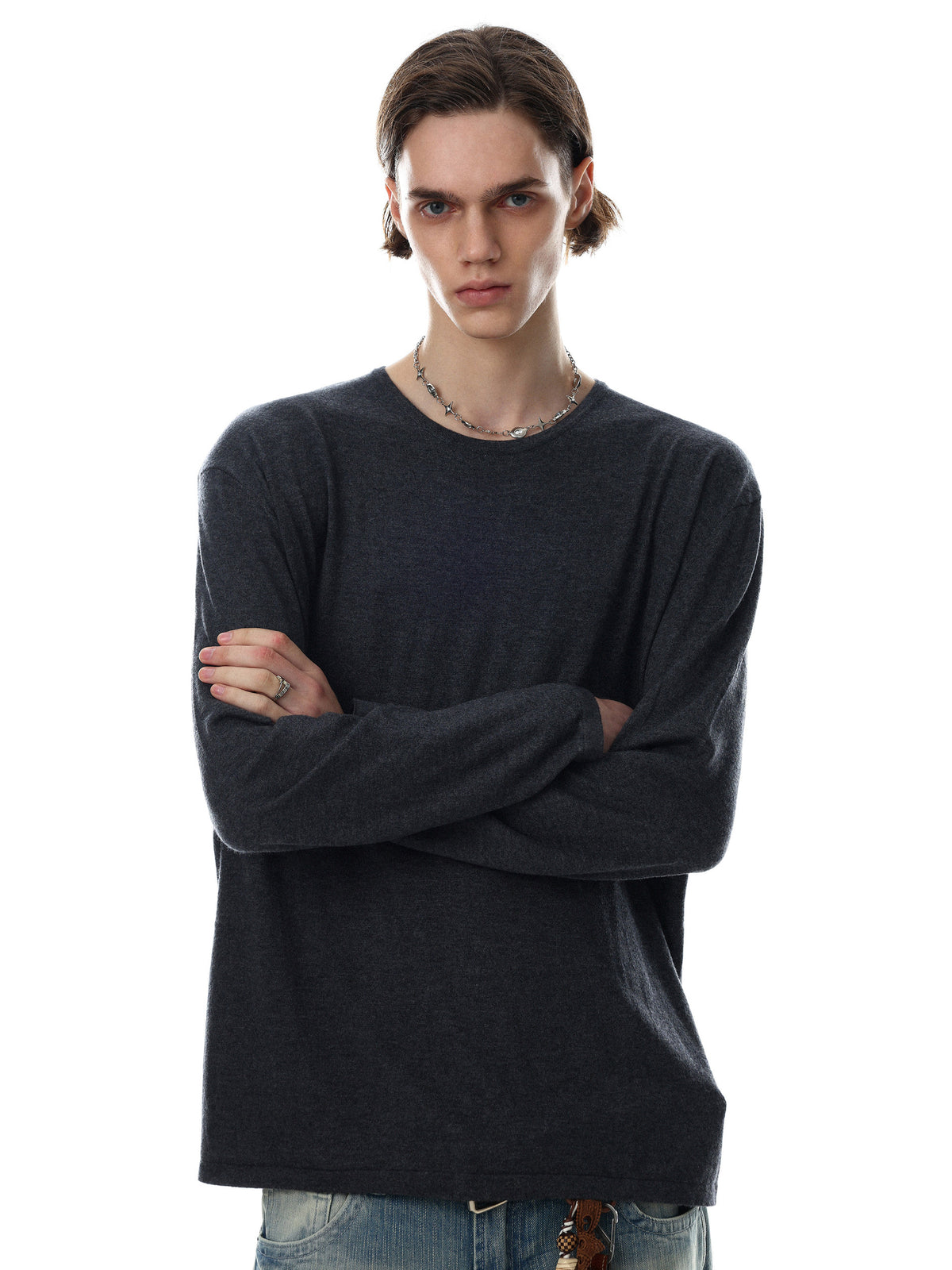 Classic Mock-Rib Oversized Long-Tee(3colors)