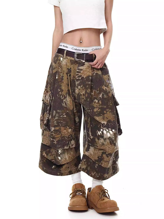 Snake Pattern Jorts
