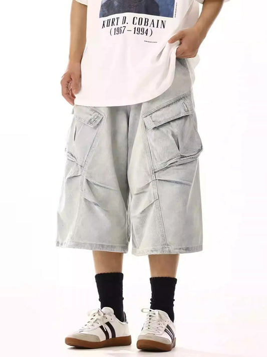 Right Blue Cargo Jorts
